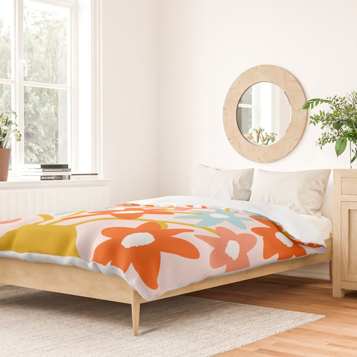 Sunny vase with Super Bloom Daisies Duvet Cover Gallery Image 2