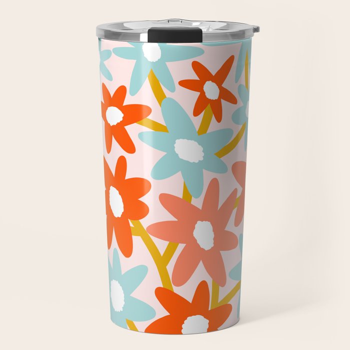 Sunny vase with Super Bloom Daisies Travel Mug Gallery Image 1