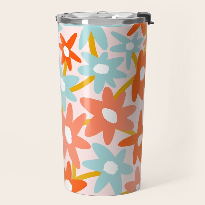 Sunny vase with Super Bloom Daisies Travel Mug Gallery Image 2