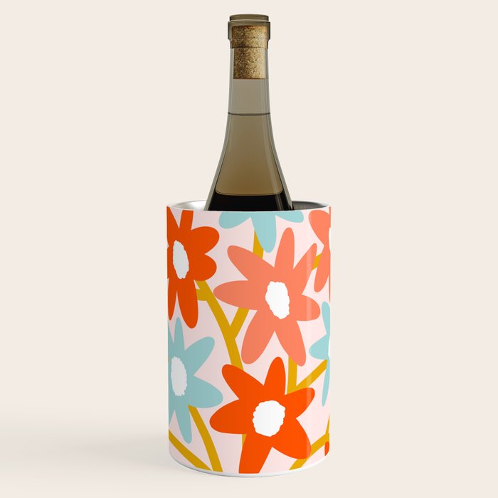 Sunny vase with Super Bloom Daisies Wine Chiller Gallery Image 1