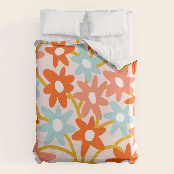 Sunny vase with Super Bloom Daisies Duvet Cover Gallery Image 6