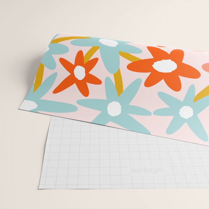 Sunny vase with Super Bloom Daisies Wrapping Paper Gallery Image 2