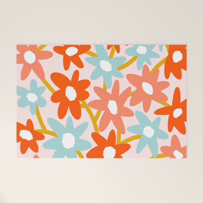 Sunny vase with Super Bloom Daisies Welcome Mat Gallery Image 1