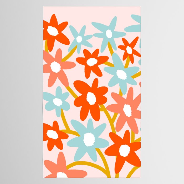 Sunny vase with Super Bloom Daisies Tablecloth Gallery Image 2