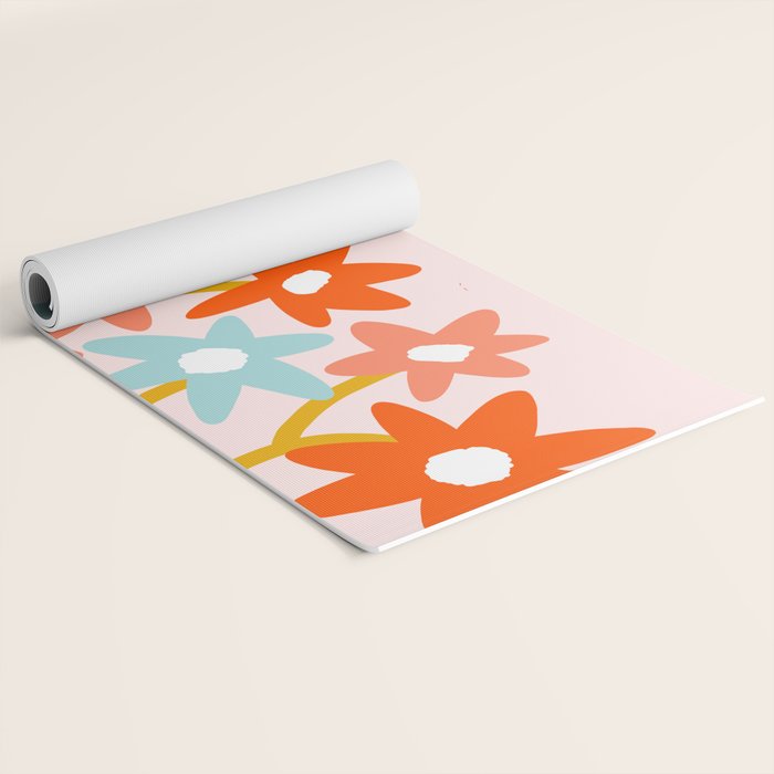 Sunny vase with Super Bloom Daisies Yoga Mat Gallery Image 2