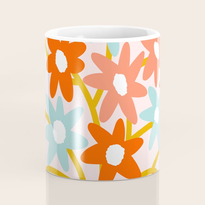 Sunny vase with Super Bloom Daisies Coffee Mug Gallery Image 4