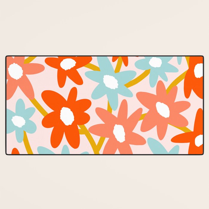 Sunny vase with Super Bloom Daisies Desk Mat Gallery Image 3