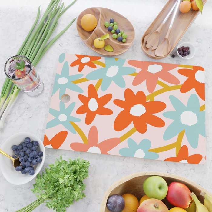 Sunny vase with Super Bloom Daisies Cutting Board Gallery Image 2
