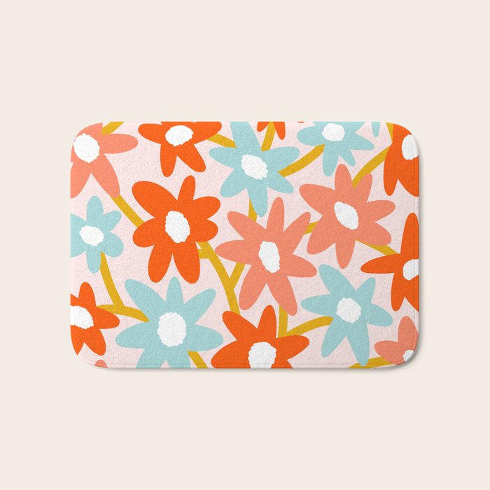 Sunny vase with Super Bloom Daisies Bath Mat Gallery Image 1