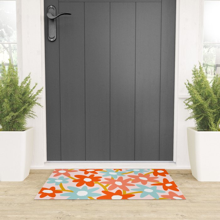 Sunny vase with Super Bloom Daisies Welcome Mat Gallery Image 3