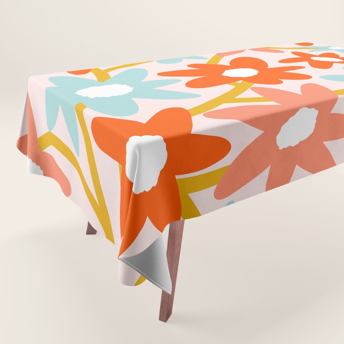 Sunny vase with Super Bloom Daisies Tablecloth Gallery Image 1