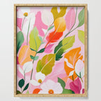 Pastelchio, Pastel Floral Botanical Spring, Flowers Blush Blossom Pink Garden Painting, Bohemian Chic Subdued Nature Plants Serving Tray Gallery Image 1
