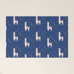 Llama on Blue Welcome Mat Gallery Image 1