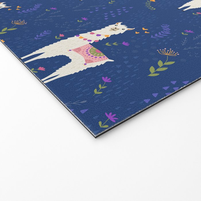Llama on Blue Welcome Mat Gallery Image 2
