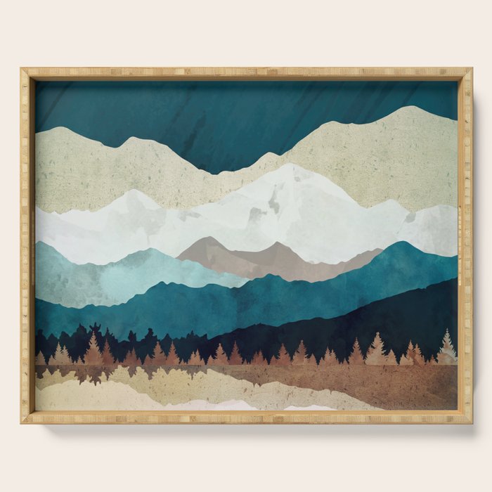 Fall Forest Night Serving Tray Gallery Image 1