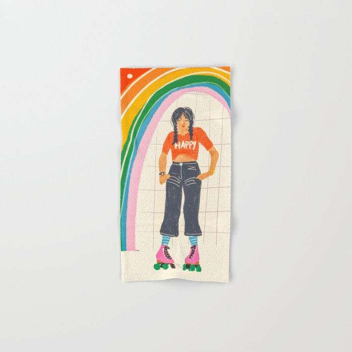 Happy rollerskates Towels Gallery Image 1