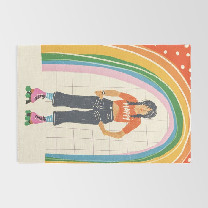 Happy rollerskates Rug Gallery Image 2