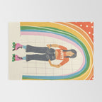 Happy rollerskates Rug Gallery Image 2