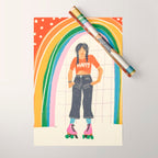 Happy rollerskates Wrapping Paper Gallery Image 1