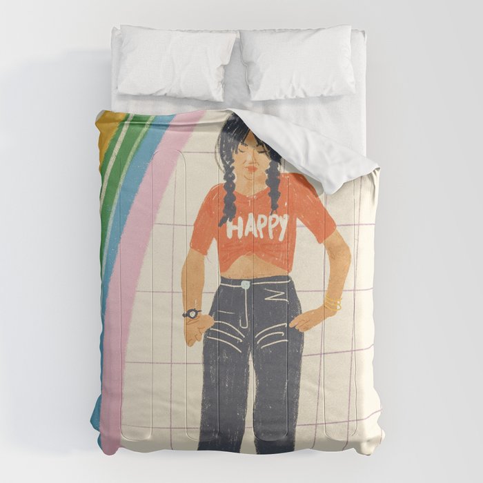 Happy rollerskates Comforter Gallery Image 6