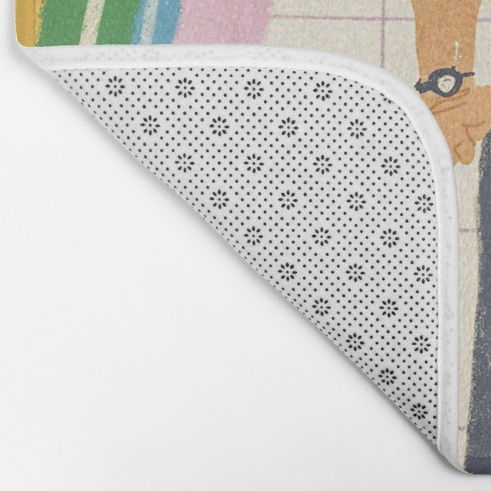 Happy rollerskates Bath Mat Gallery Image 2