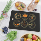 Aircraft Flight Instruments - 6 Pack Black Cutting Board Gallery Image 2