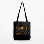Aircraft Flight Instruments - 6 Pack Black Tote Bag Gallery Image 2