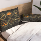 Aircraft Flight Instruments - 6 Pack Black Pillow Sham Gallery Image 2
