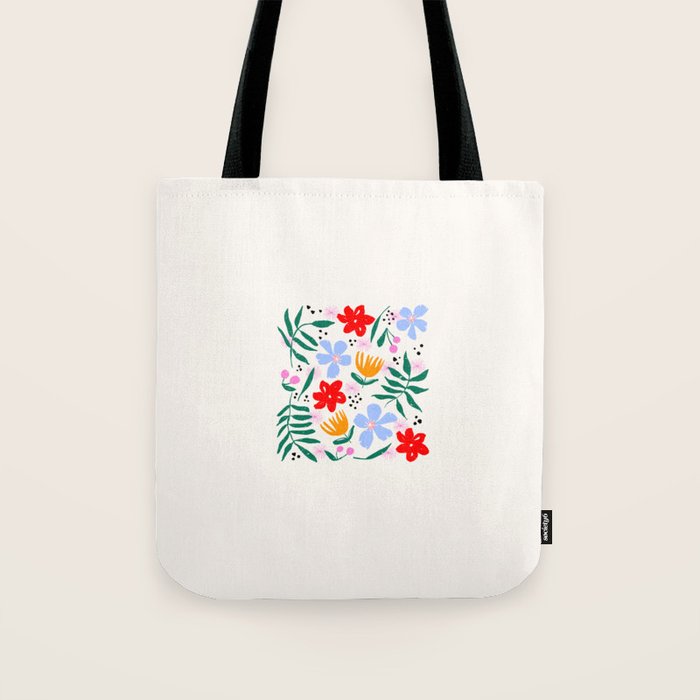 Abstract Florals Tote Bag Gallery Image 1