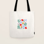 Abstract Florals Tote Bag Gallery Image 1