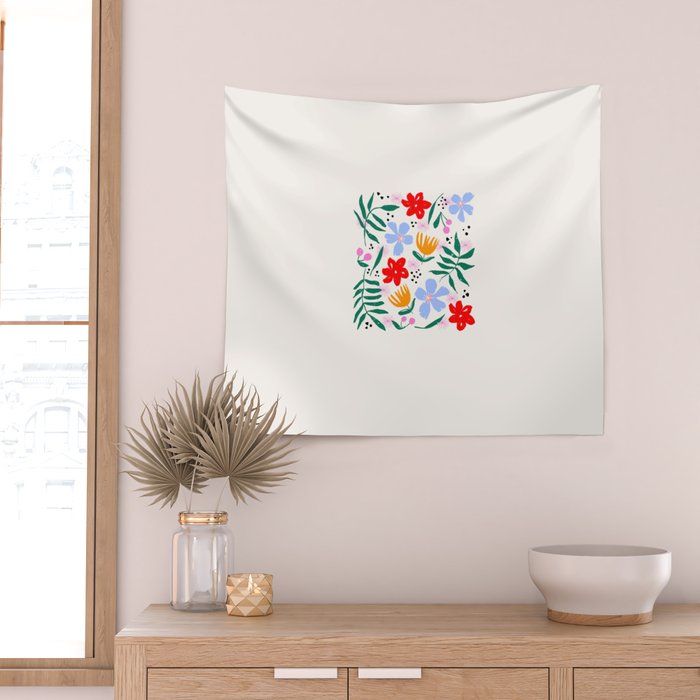 Abstract Florals Wall Tapestry Gallery Image 2