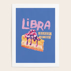 Libra Sign in Warm Blue | Zodiac Series Poster Gallery Image 4