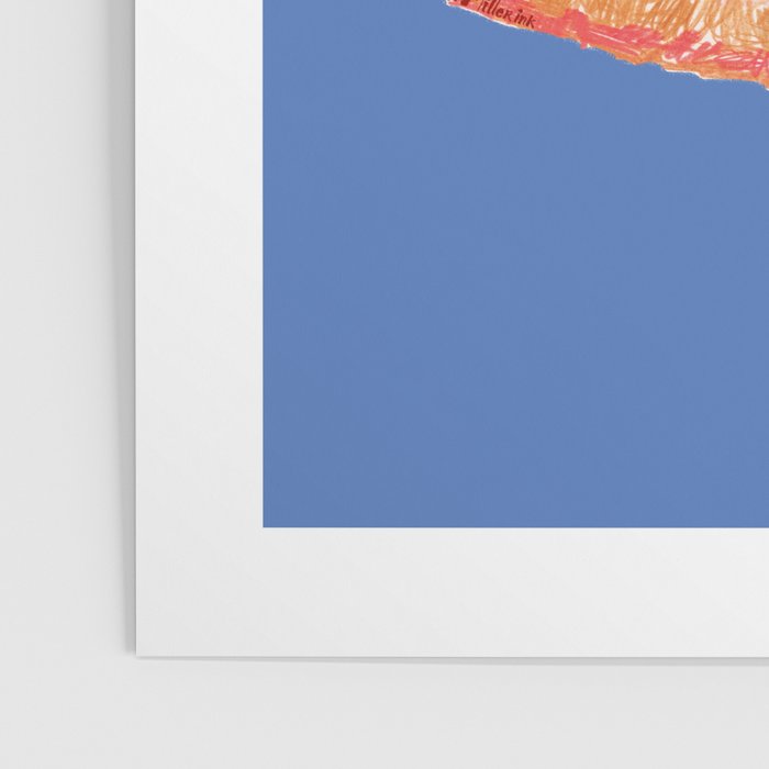 Libra Sign in Warm Blue | Zodiac Series Poster Gallery Image 3