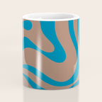 Modern Retro Liquid Swirl Wavy Abstract Inspired by PANTONE 17 1230 Color of the Year Mocha Mousse Coffee Mug Gallery Image 4