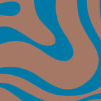 Modern Retro Liquid Swirl Wavy Abstract Inspired by PANTONE 17 1230 Color of the Year Mocha Mousse Coffee Mug Gallery Image 2