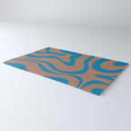 Modern Retro Liquid Swirl Wavy Abstract Inspired by PANTONE 17 1230 Color of the Year Mocha Mousse Rug Gallery Image 3