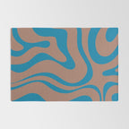 Modern Retro Liquid Swirl Wavy Abstract Inspired by PANTONE 17 1230 Color of the Year Mocha Mousse Rug Gallery Image 2
