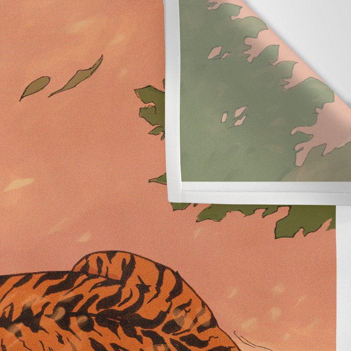 Tiger Beach Wall Tapestry Gallery Image 3