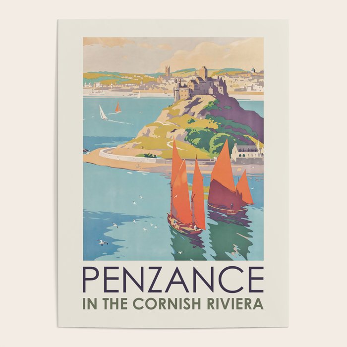 Penzance Cornwall Vintage Travel Poster, 1935 Poster Gallery Image 4