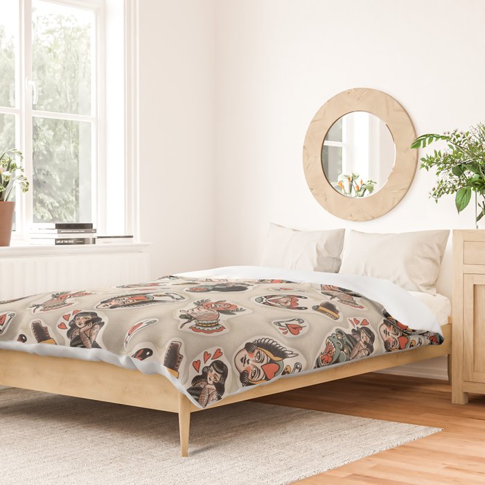 Tattoo flash Duvet Cover Gallery Image 2