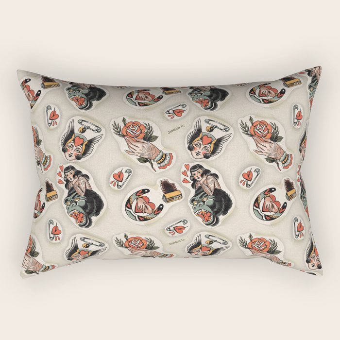 Tattoo flash Rectangular Pillow Gallery Image 1