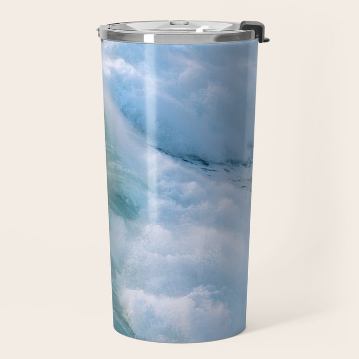 Waves in the Sunset Light Travel Mug Gallery Image 2