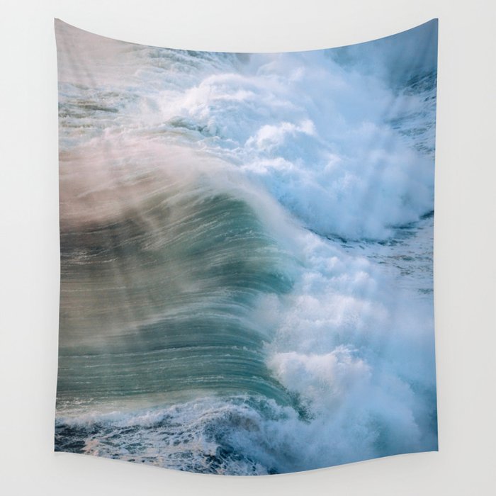 Waves in the Sunset Light Wall Tapestry Gallery Image 4
