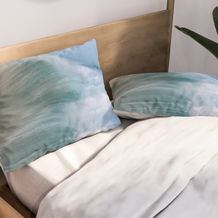 Waves in the Sunset Light Pillow Sham Gallery Image 2