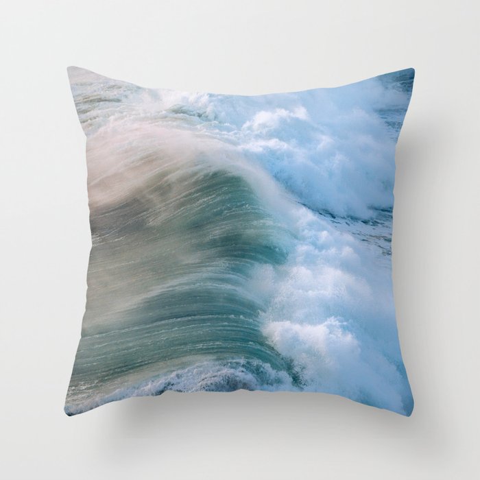 Waves in the Sunset Light Throw Pillow Gallery Image 6