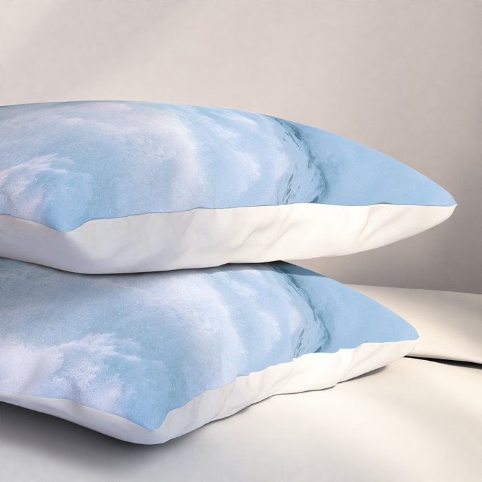 Waves in the Sunset Light Pillow Sham Gallery Image 3