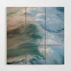 Waves in the Sunset Light Wood Wall Art Gallery Image 1