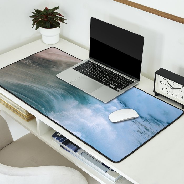 Waves in the Sunset Light Desk Mat Gallery Image 2