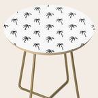 Black and white tropical palm tree pattern Side Table Gallery Image 2
