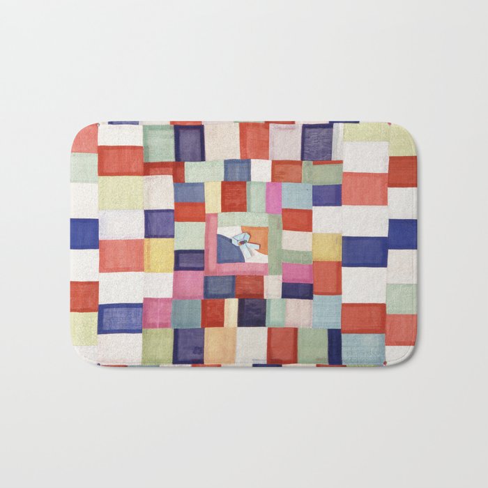 Korean 19th Century Geometric Textile Print Bath Mat Gallery Image 1